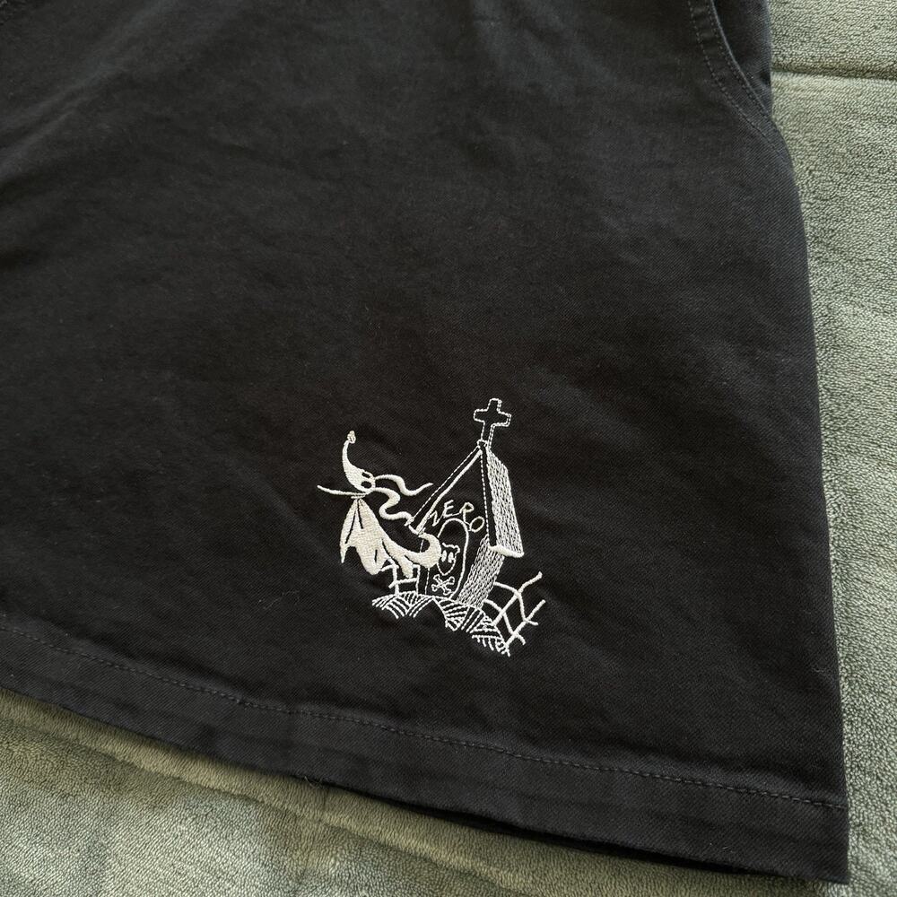 Nightmare Before Christmas Jack Skellington Back Bow Black Overall Skirt Size XS - Picture 3 of 9